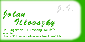 jolan illovszky business card